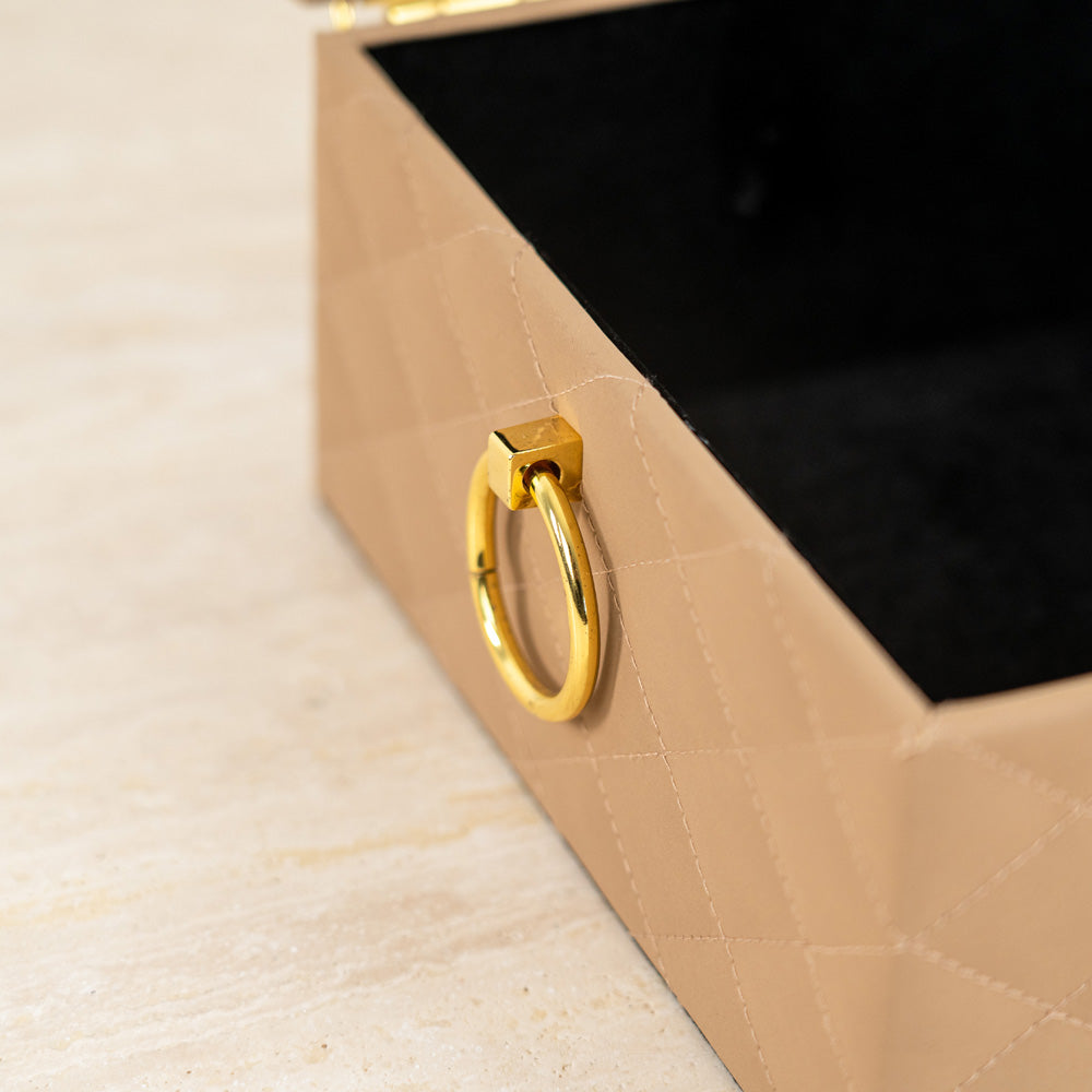 Luxury home storage box for organizing accessories and keepsakes.