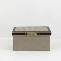 Stylish and durable PU leather keepsake box with a velvet-lined interior, ideal for storing valuables and accessories.