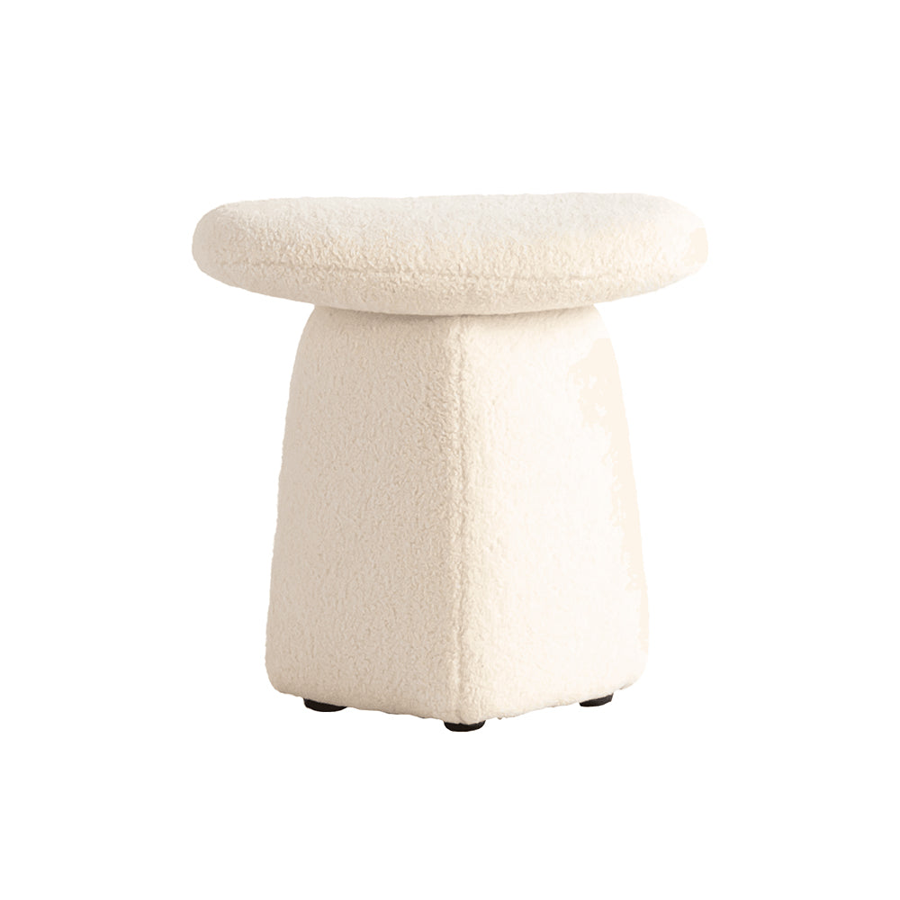 Designer lounge ottoman with premium chenille fabric and plush padding, adding elegance and comfort to any interior.