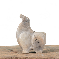 Abstract vintage horse statue in art resin 