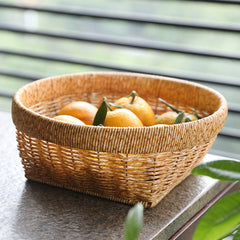 Versatile storage basket for organizing kitchen essentials, bathroom toiletries, or living room accessories.