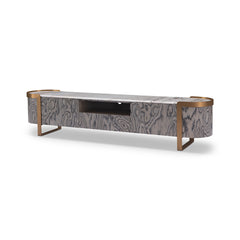 Stone TV Unit Gadoria Marble, Plywood, Stainless Steel