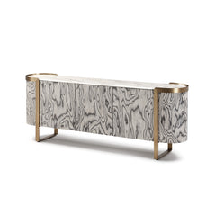 Stone Sideboard Gadoria Marble, Plywood, Stainless Steel