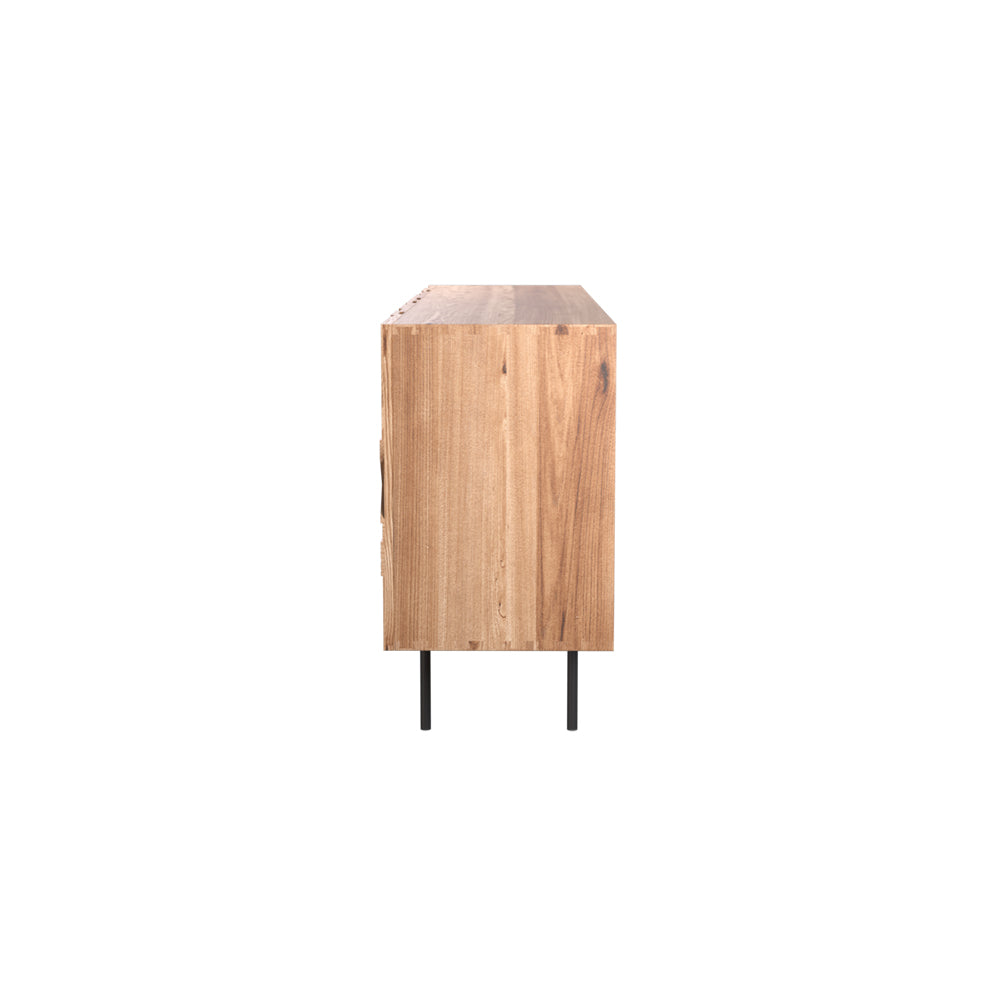 Bosa Sideboard Elm Wood Stainless Steel Legs