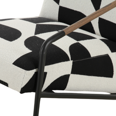 Comfortable Oia Armchair, bold fabric upholstered lounge seating