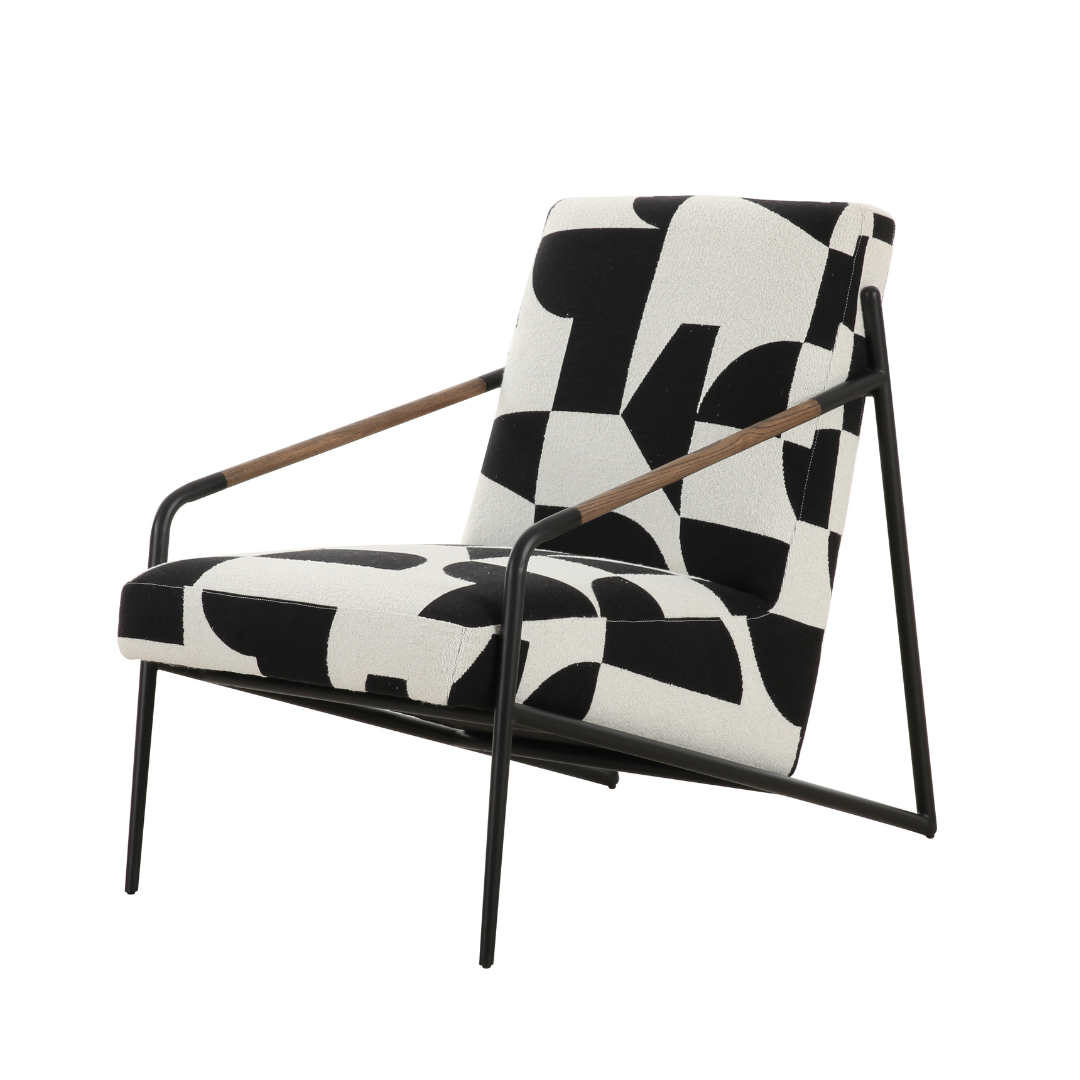 Oia designer armchair, modern fabric occasional chair for living room decor