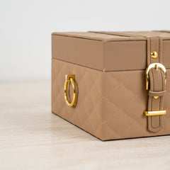 Multi-purpose storage chest for jewelry, documents, and home essentials.