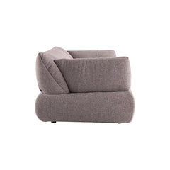 Modern Rysa 3 Seater Sofa upholstered in soft cotton and linen fabric, featuring high-density sponge filling for plush comfort and style.