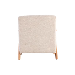 Rimra Armchair Chenille fabric Elm Wood Frame