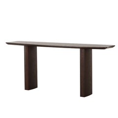 Durable ash veneer console table with slim profile, designed for hallways and stylish interiors