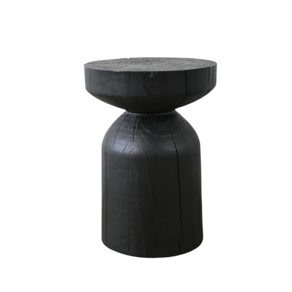 Contemporary pine wood side table Melbourne showroom