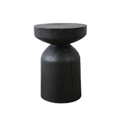 Contemporary pine wood side table Melbourne showroom