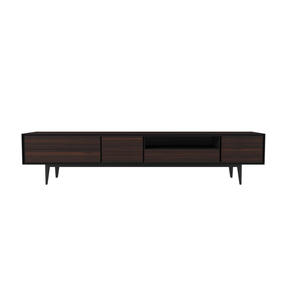 Harper TV Unit Natural Veneer Steel Feet