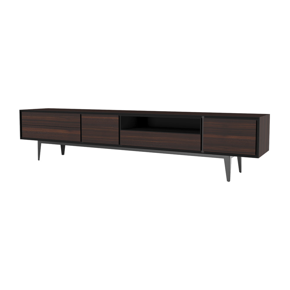 Harper TV Unit Natural Veneer Steel Feet