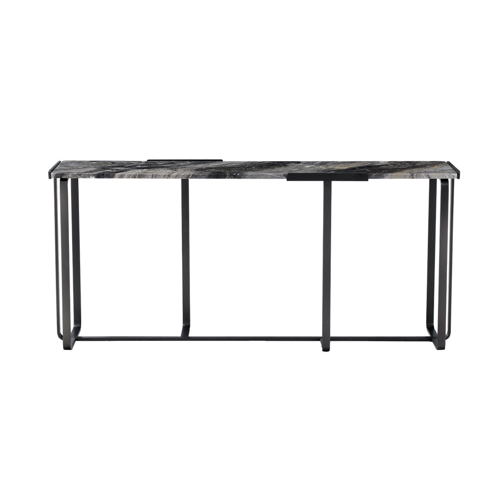 Toron Console Table Natural Marble Stainless Steel Plating