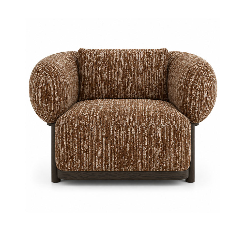 Tilly Armchair in red with a modern design for contemporary living spaces