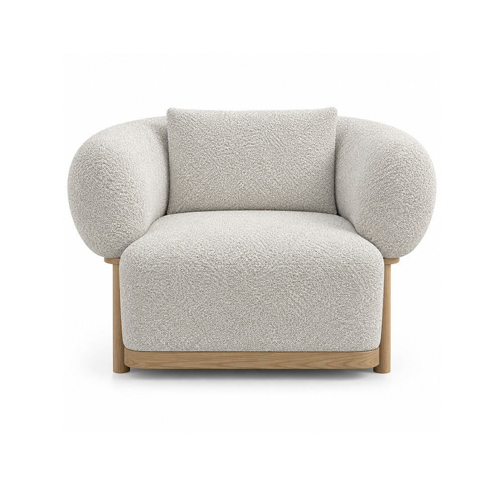 Tilly Armchair in white with a modern design for contemporary living spaces