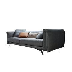 Comfortable Tindra Blue Sofa featuring plush cushions and elegant blue fabric, a 3-seater lounge sofa for family living spaces.