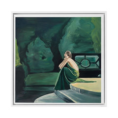 Jade Reflections Sitting In Silence - Oil Painting