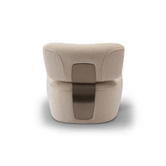 Back view of Yeti chair highlighting metallic embellishments