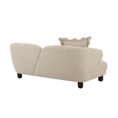 Compact fabric loveseat sofa 179cm beige Scandinavian style for living room and apartment