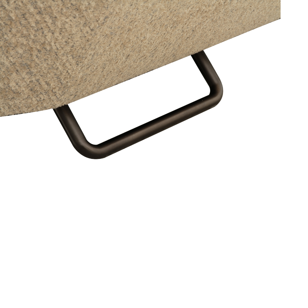 Aero modern loveseat, 190cm compact 2 seater couch in beige fabric upholstery