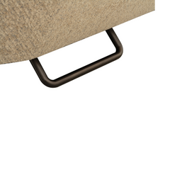Aero modern loveseat, 190cm compact 2 seater couch in beige fabric upholstery