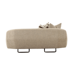 Stylish compact 2 seater sofa, Aero fabric loveseat for apartment living rooms
