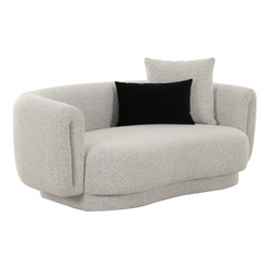 Alborg grey fabric sofa, 2-seater, featuring refined silhouette and durable construction for everyday use.