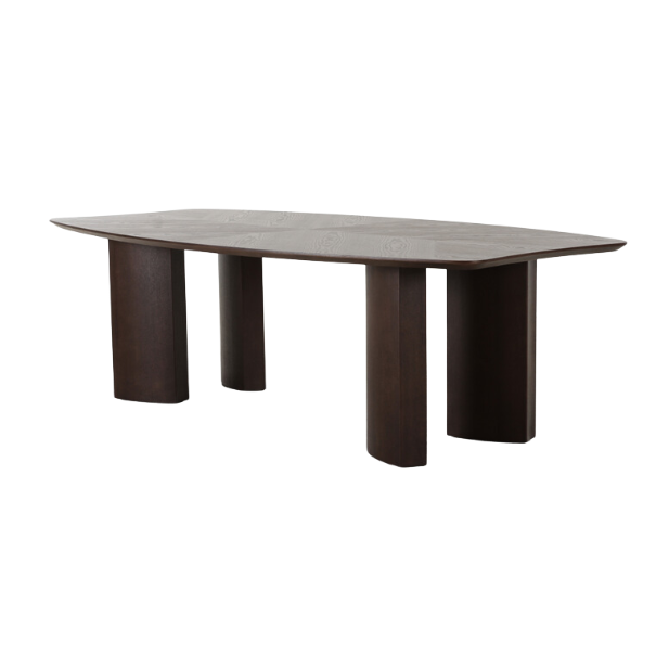 Ankara Dining Table with dark ash veneer finish and clean modern lines, seating 8 to 10 people