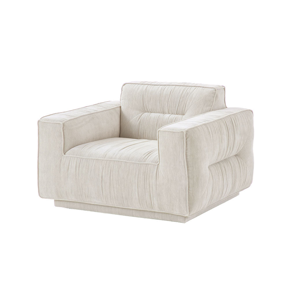 Auro Armchair in light greige with a modern design for contemporary interiors
