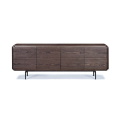 Bohne Sideboard featuring a dark elm veneer and smooth curved edges – a modern furniture piece ideal for stylish interiors.