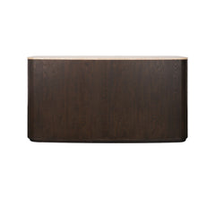 Contemporary dresser with a natural Turkish travertine stone surface