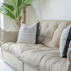 elegant Milos 3-seater leather couch, premium comfort and style for contemporary interiors.