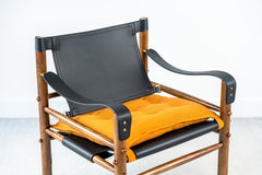 Ergonomic lounge chair Yorkshire with ashwood construction and leather seat, modern statement furniture