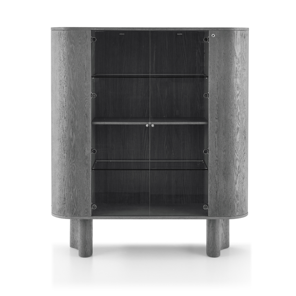 Erice Wine Cabinet with glass door and modern silhouette, perfect for luxury interior wine display