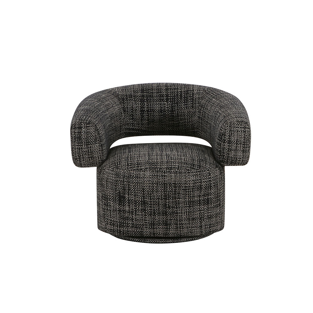 Forsa Swivel Chair upholstered in durable luxury fabric with swivel base, modern and contemporary design.