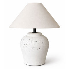 White Speckled Ceramic Table Lamp