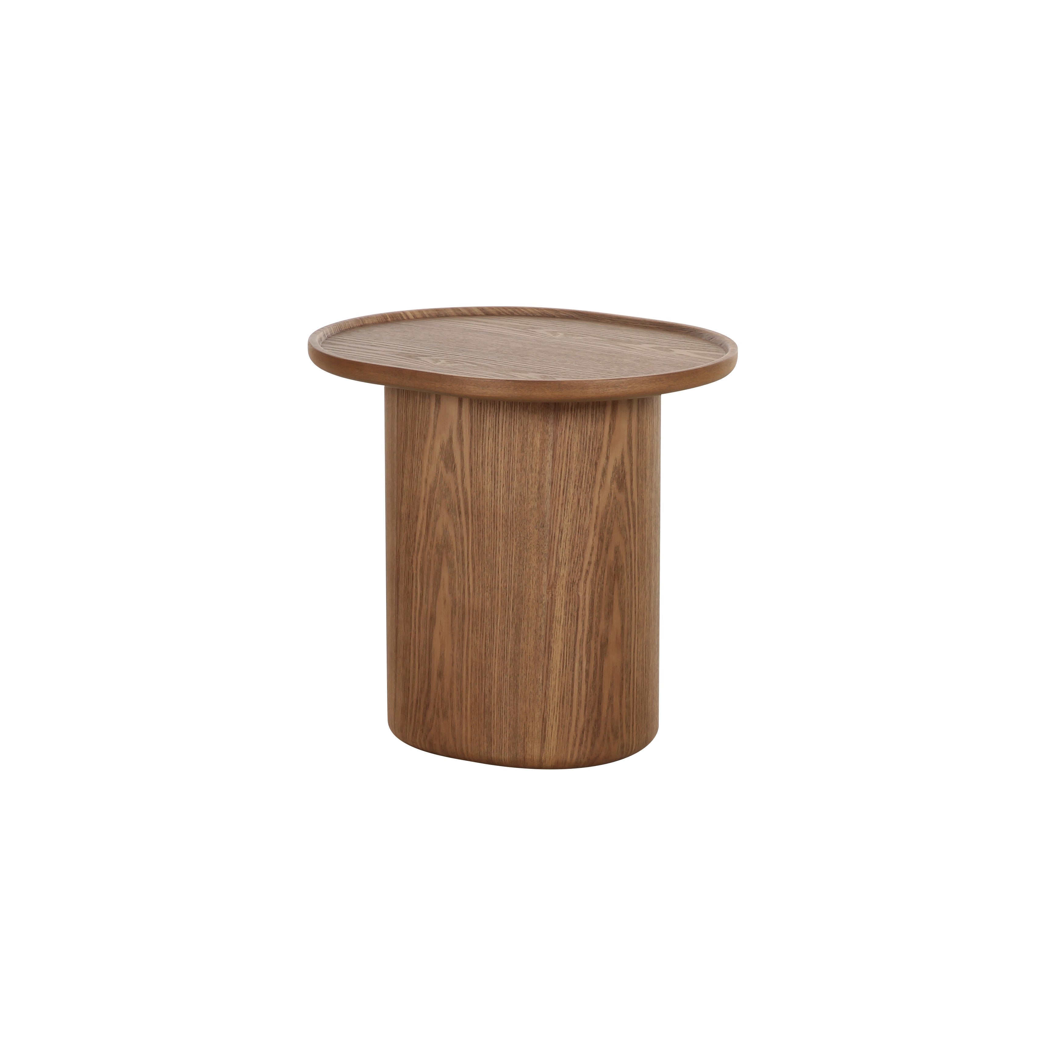 Minimalist Hanko side table featuring a slim base design