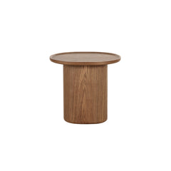 Hanko side table with slim base in a modern living room setting