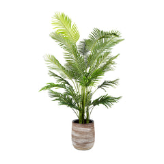 Indoor artificial palm plant standing 210cm high with realistic tropical leaves, ideal for home or office décor, pot not included.