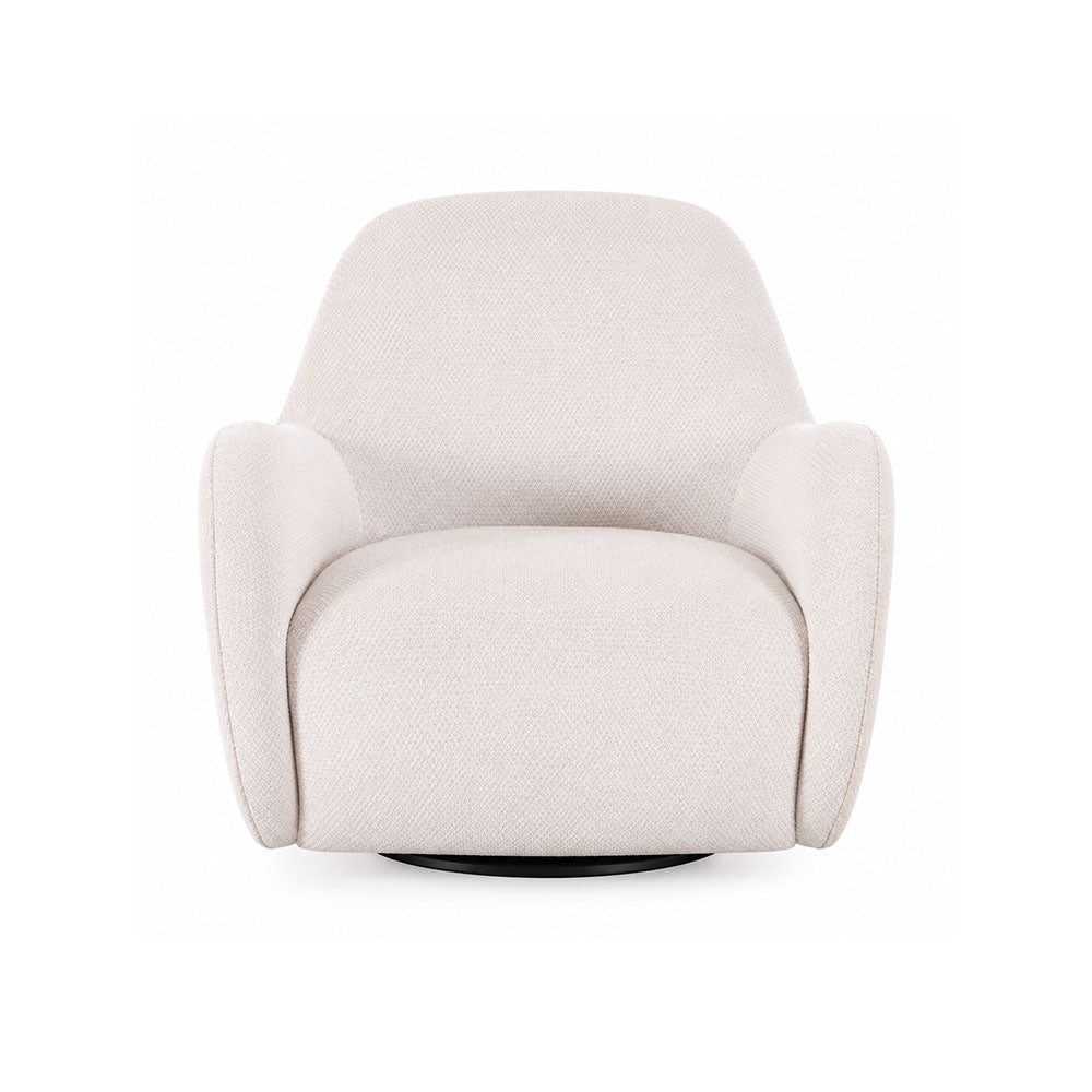 Ivory Haven swivel armchair in a modern design for contemporary living spaces