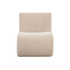 Modern sculptural lounge chair, Jaya fabric chair for stylish interiors