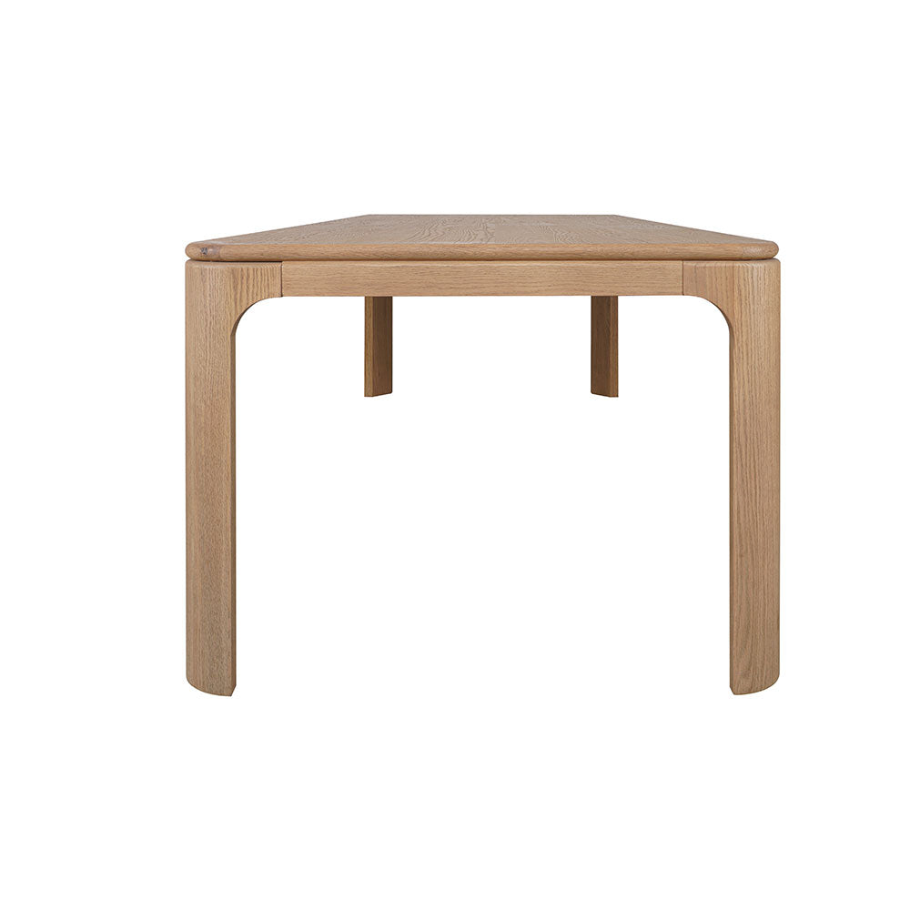 Kent modern wooden dining table styled in a contemporary dining room
