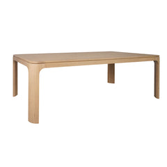 Kent dining table showcasing its oak veneer tabletop with natural wood grain