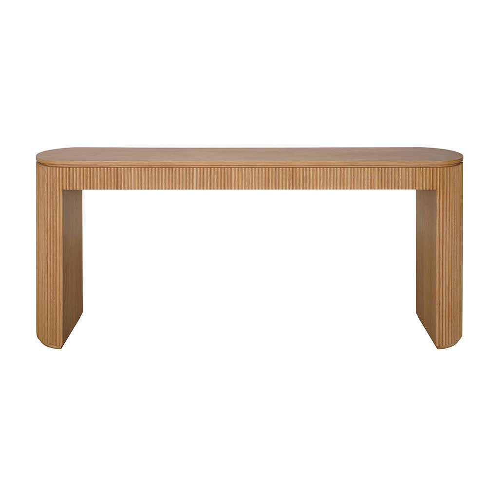Kent wooden console table showcasing its solid oak construction and natural wood tones