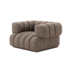 Lahti Armchair with cloud shape design, plush upholstery, and modern cozy style for living rooms and lounges.