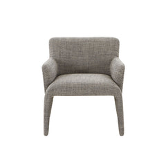 Lulea Armchair in cotton weave fabric with low back and wide seating, modern design and quality craftsmanship.