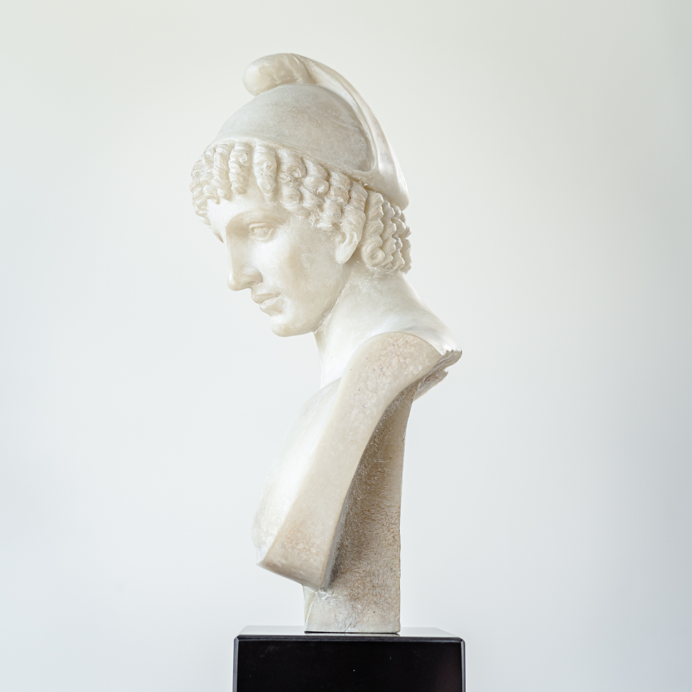 Luxury marble and art resin female bust sculpture showcasing refined craftsmanship, soft details, and elegant minimalist design.