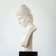 Luxury marble and art resin female bust sculpture showcasing refined craftsmanship, soft details, and elegant minimalist design.